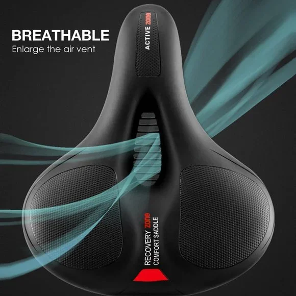 Oversized Bike Seat Cushion Comfort Memory Foam Padded Universal Fit Bicycle - Picture 2 of 9